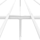 vidaXL fehér fém ágykeret fej- és lábtámlával 135x190 cm