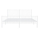 vidaXL fehér fém ágykeret fej- és lábtámlával 183 x 213 cm