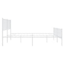 vidaXL fehér fém ágykeret fej- és lábtámlával 183 x 213 cm