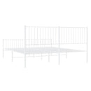 vidaXL fehér fém ágykeret fej- és lábtámlával 183 x 213 cm