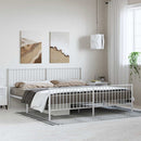 vidaXL fehér fém ágykeret fej- és lábtámlával 193 x 203 cm