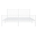 vidaXL fehér fém ágykeret fej- és lábtámlával 193 x 203 cm