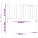 vidaXL fehér fém csere fejtámla 100 cm