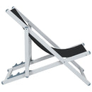 vidaXL 2 db fekete alumínium és textilén összecsukható strandszék