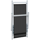 vidaXL 2 db fekete alumínium és textilén összecsukható strandszék