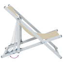 vidaXL 2 db krémszínű alumínium és textilén összecsukható strandszék