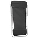 vidaXL 2 db fekete textilén és porszórt acél összecsukható strandszék