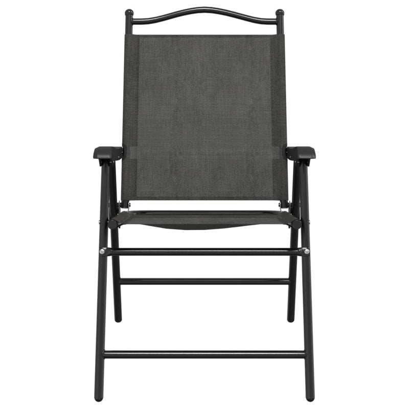 vidaXL 2 db melange szürke acél és textilén összecsukható kerti szék