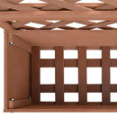 vidaXL 2 db barna WPC rácsos ültetőláda 65 x 33 x 135 cm