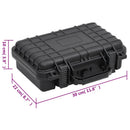 vidaXL fekete PP hordozható repülős tok 30x22x10 cm