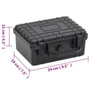 vidaXL fekete PP hordozható repülős tok 24 x 19 x 11 cm