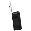 vidaXL fekete PP kerekes repülős tok 58 x 45 x 27 cm
