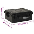 vidaXL fekete PP hordozható repülős tok 55 x 43 x 21 cm