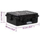 vidaXL fekete PP hordozható repülős tok 52x40x19 cm
