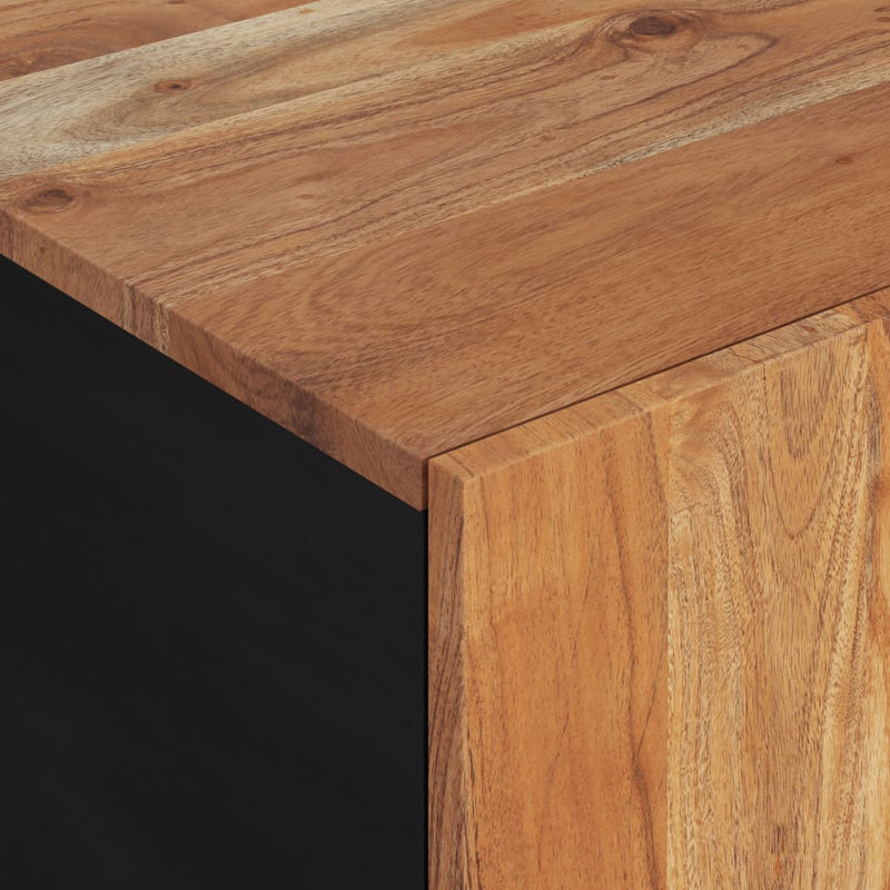 vidaXL tömör akácfa és szerelt fa dohányzóasztal 100 x 54 x 40 cm