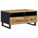 vidaXL tömör mangófa és szerelt fa dohányzóasztal 80 x 54 x 40 cm