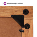 vidaXL tömör akácfa és üveg tükör 70 x 50 cm