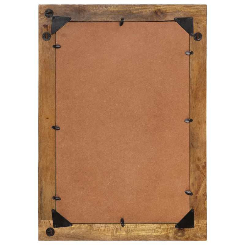 vidaXL tömör mangófa és üveg tükör 70 x 50 cm