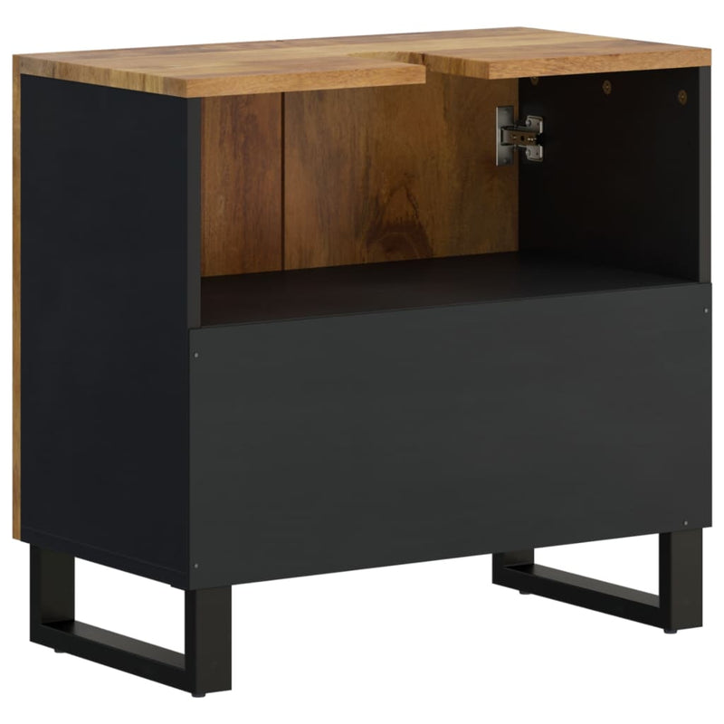 vidaXL tömör mangó- és szerelt fa mosdószekrény 62 x 33 x 58 cm