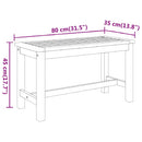 vidaXL tömör akácfa kerti pad 80 x 35 x 45 cm