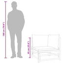 vidaXL bambusz kerti sarokkanapé világosszürke párnákkal