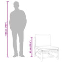 vidaXL 2 részes bambusz kerti ülőgarnitúra tópszínű párnákkal