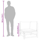 vidaXL bambusz kerti sarokkanapé tópszínű párnákkal