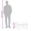 vidaXL bambusz kerti lábtartó tópszínű párnával