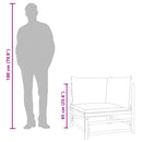 vidaXL bambusz kerti sarokkanapé zöld párnákkal