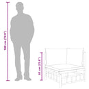 vidaXL bambusz kerti sarokkanapé krémfehér párnákkal