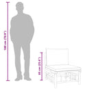 vidaXL bambusz kerti középső kanapé krémfehér párnákkal