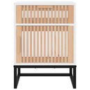 vidaXL fehér szerelt fa és vas éjjeliszekrény 40 x 30 x 55,5 cm