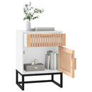 vidaXL 2 db fehér szerelt fa és vas éjjeliszekrény 40 x 30 x 55,5 cm