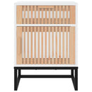vidaXL 2 db fehér szerelt fa és vas éjjeliszekrény 40 x 30 x 55,5 cm