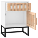 vidaXL 2 db fehér szerelt fa és vas éjjeliszekrény 40 x 30 x 55,5 cm