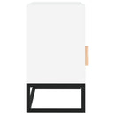 vidaXL 2 db fehér szerelt fa és vas éjjeliszekrény 40 x 30 x 55,5 cm