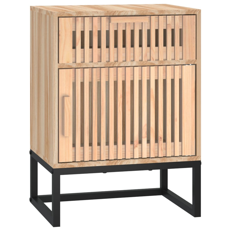 vidaXL szerelt fa és vas éjjeliszekrény 40x30x55,5 cm
