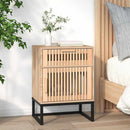 vidaXL 2 db szerelt fa és vas éjjeliszekrény 40x30x55,5 cm