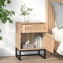vidaXL 2 db szerelt fa és vas éjjeliszekrény 40x30x55,5 cm