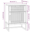 vidaXL 2 db szerelt fa és vas éjjeliszekrény 40x30x55,5 cm