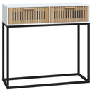 vidaXL fehér szerelt fa és vas tálalóasztal 80x30x75 cm