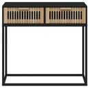 vidaXL fekete szerelt fa és vas tálalóasztal 80 x 30 x 75 cm