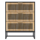 vidaXL fekete szerelt fa tálalószekrény 60 x 30 x 75 cm