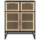 vidaXL fekete szerelt fa tálalószekrény 60 x 30 x 75 cm