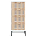 vidaXL fehér szerelt fa magasszekrény 40 x 30 x 95 cm