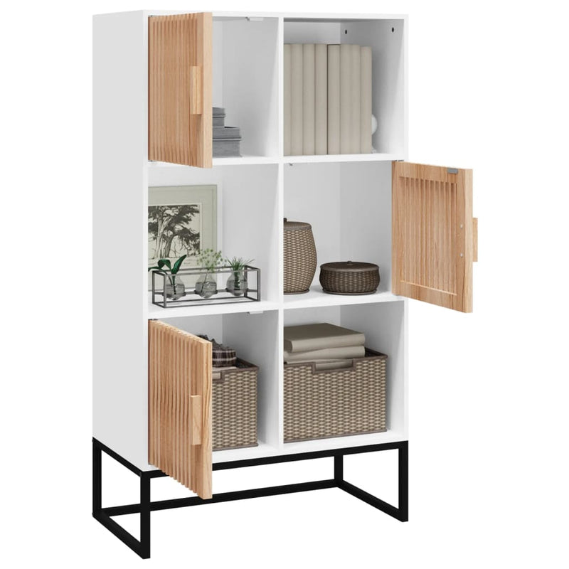 vidaXL fehér szerelt fa magasszekrény 70 x 35 x 125 cm