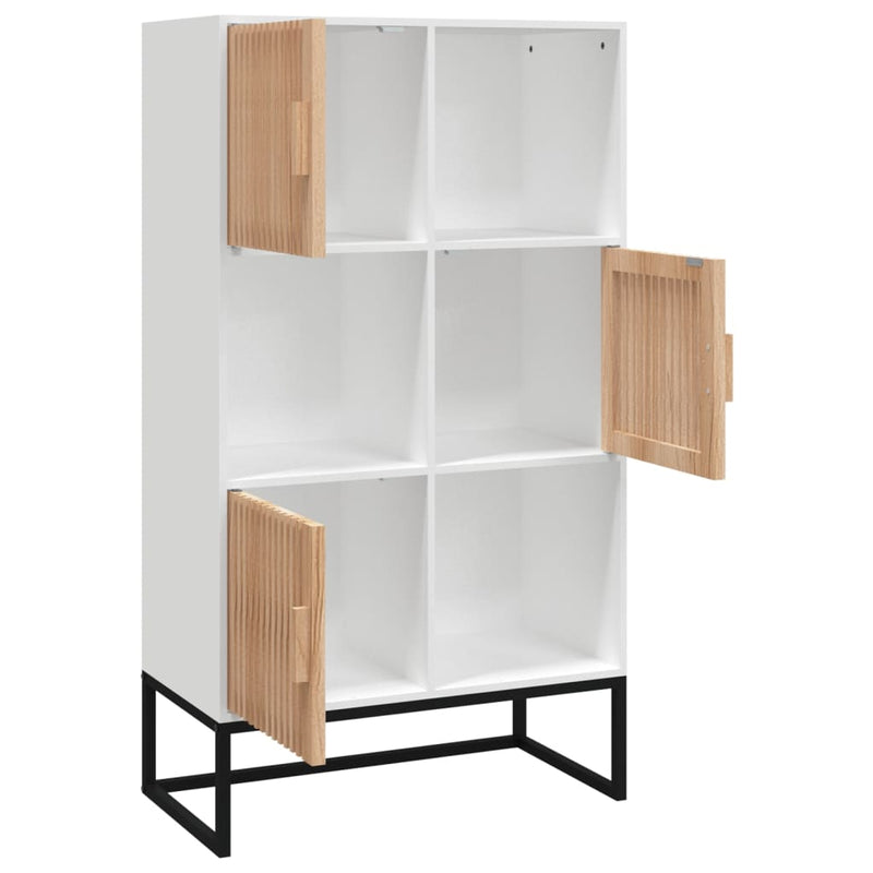 vidaXL fehér szerelt fa magasszekrény 70 x 35 x 125 cm
