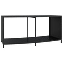 vidaXL 2 db fekete polyrattan tárolópolc