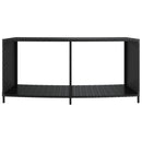 vidaXL 2 db fekete polyrattan tárolópolc