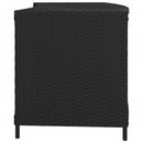 vidaXL 2 db fekete polyrattan tárolópolc